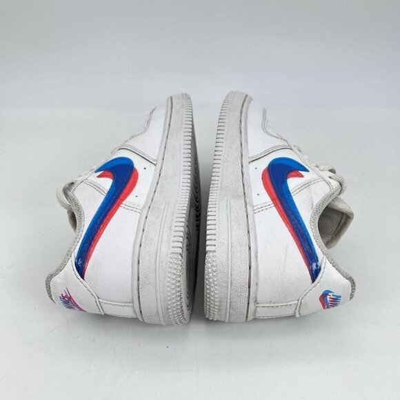 Nike Force 1 Lv8 Ksa 3d Glasses White Blue Red Youth Shoes CJ7160 100 Size 12C - Picture 6 of 12